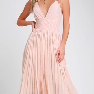 Blush Pink Midi Dress